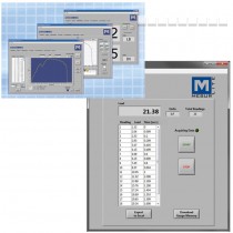 Zkušební přístroj síly M3-2E je dodáván spolu se softwarem MESUR Lite.