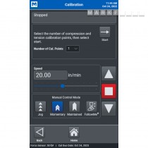 Snímač síly lze kalibrovat na testovacím rámu pomocí integrovaného softwarového nástroje