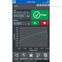 Graf zobrazuje sílu v závislosti na vzdálenosti nebo sílu v závislosti na čase.