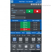 V zobrazení Výsledky se zobrazují uživatelem vybrané výsledky pro každý běh