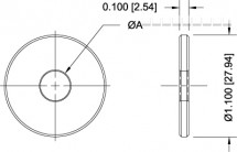 Adaptér s očkovým koncem - komponenty - podložka, 12,9mm G1084-2