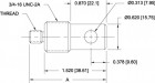 Adaptér s očkovým koncem - komponenty - konec s očkem, 1/2-20M G1081-2