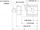 Adaptér s očkovým koncem - komponenty - adaptér pro konec s očkem, #10-32M G1083